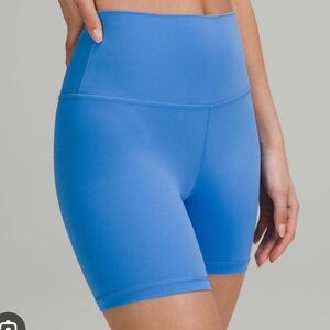 lululemon high rise biker shorts (6 inches)